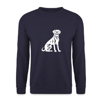 Dalmatian Dog Silhouette - Unisex Sweatshirt - navy - Front - Alina (178cm) & Michal (187cm)