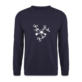 Neurones Chimie Science Tableau périodique Laboratoire - Sweat-shirt Unisexe - marine - Devant - Alina (178cm) & Michal (187cm)