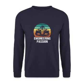 Ingenieur Ingenieure Maschinenbau Egineer - Unisex Pullover - Navy - Vorne - Alina (178cm) & Michal (187cm)