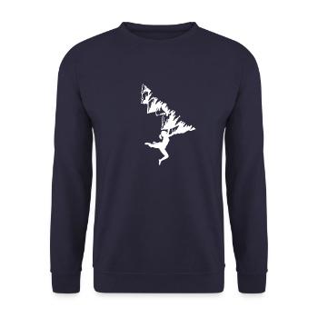escalade bloc escalade montagnes sports de montagne - Sweat-shirt Unisexe - marine - Devant - Alina (178cm) & Michal (187cm)