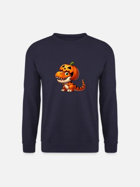 Funny Halloween T-Rex Dinosaur Comic - Unisex Sweatshirt - navy