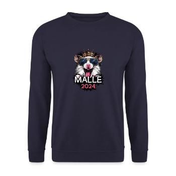 Malle 2024 Hamster de fête - Sweat-shirt Unisexe - marine - Devant - Alina (178cm) & Michal (187cm)