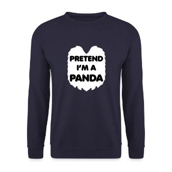 Je suis un panda Fais semblant d’être un panda Déguisement - Sweat-shirt Unisexe - marine - Devant - Alina (178cm) & Michal (187cm)