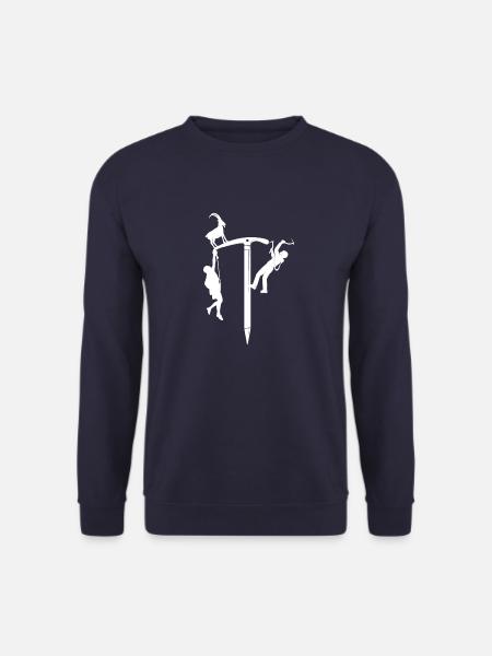 climbing, bouldering, rock climbing, mountains, mountaineering - Unisex Sweatshirt - navy