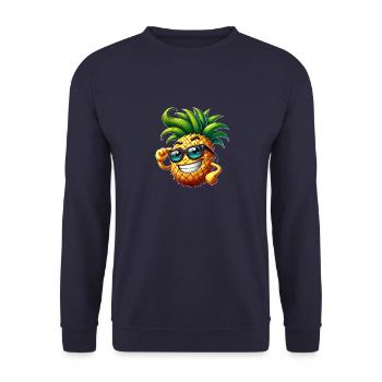 Pineapple Fruit Lunettes de soleil fraîches d’été - Sweat-shirt Unisexe - marine - Devant - Alina (178cm) & Michal (187cm)