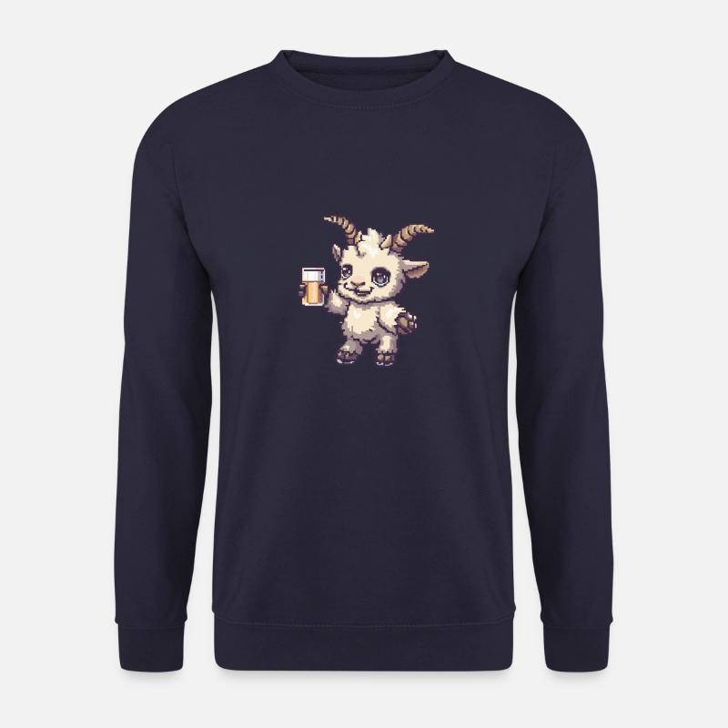 Bergziege Bier Pixel - Unisex Pullover - Navy
