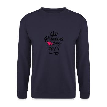 2015 Prinzessin Geburtstag - Unisex Pullover - Navy - Vorne - Alina (178cm) & Michal (187cm)