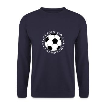 J Peux Pas J ai Match - Sweat-shirt Unisexe - marine - Devant - Alina (178cm) & Michal (187cm)