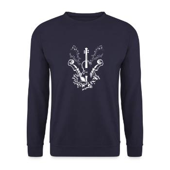Musical Notes Music Musicians Clefs Sheet Music - Unisex Sweatshirt - navy - Front - Alina (178cm) & Michal (187cm)