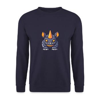Rhino Halloween Animal - Unisex Sweatshirt - navy - Front - Alina (178cm) & Michal (187cm)