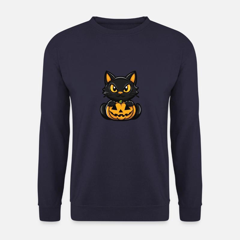 Chat Halloween Bande dessinée Chat - Sweat-shirt Unisexe - marine