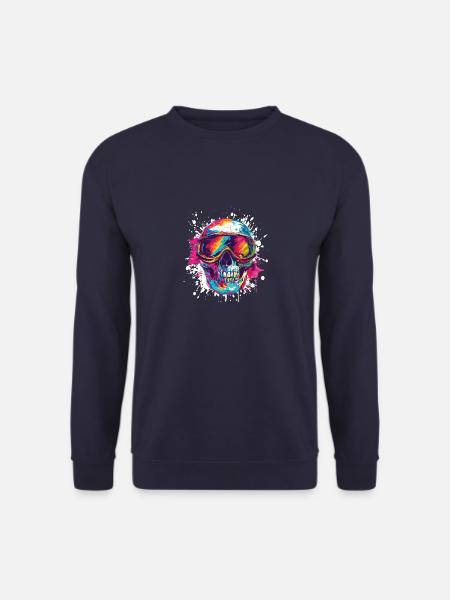 Ski Skibrille Totenkopf - Unisex Pullover - Navy