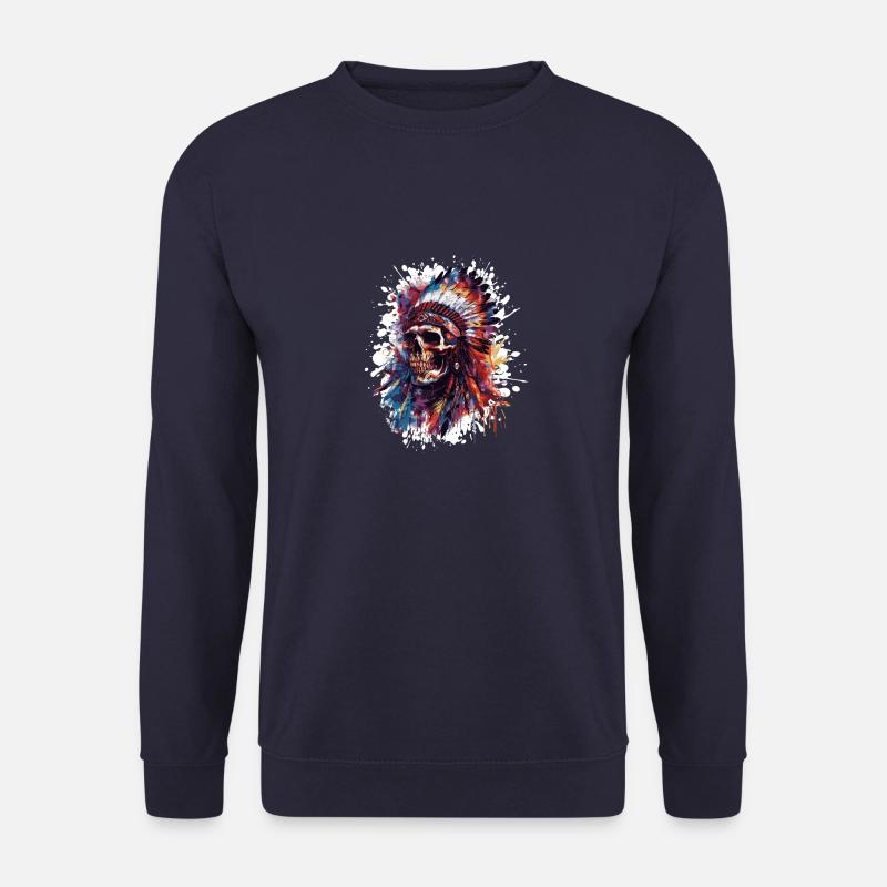 Indianer Totenkopf - Unisex Pullover - Navy