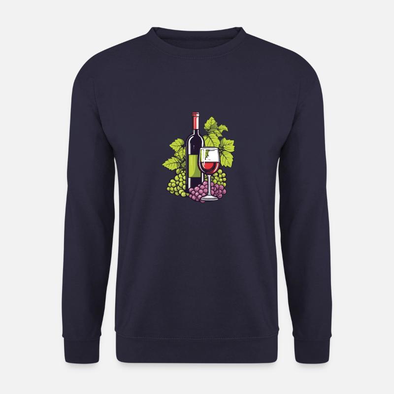Weinglas WeinTrauben Wein - Unisex Pullover - Navy