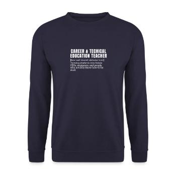 Funny Career Technical Education Teacher Definitio - Unisex Pullover - Navy - Vorne - Alina (178cm) & Michal (187cm)