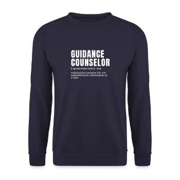 Drôle Conseiller d’orientation Définition Humour - Sweat-shirt Unisexe - marine - Devant - Alina (178cm) & Michal (187cm)