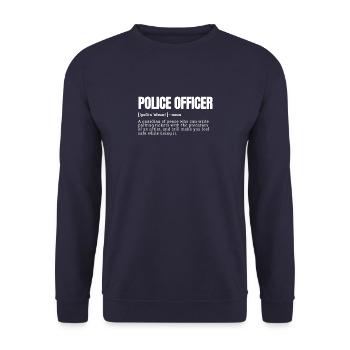 Une définition amusante d’officier de police fait un excellent occu - Sweat-shirt Unisexe - marine - Devant - Alina (178cm) & Michal (187cm)