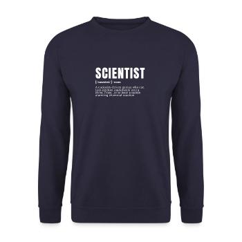 Drôle de scientifique Motivé par la curiosité Définition Occupa - Sweat-shirt Unisexe - marine - Devant - Alina (178cm) & Michal (187cm)