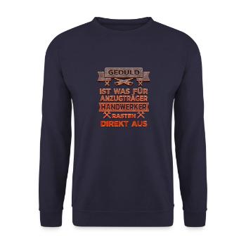 La patience est quelque chose pour les porteurs de costumes, les artisans - Sweat-shirt Unisexe - marine - Devant - Alina (178cm) & Michal (187cm)