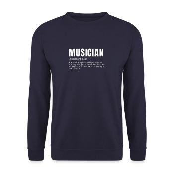 Drôle Musicien Définition Élégant Occupation - Sweat-shirt Unisexe - marine - Devant - Alina (178cm) & Michal (187cm)