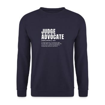Judge advocate drôle Génie du droit Définition - Sweat-shirt Unisexe - marine - Devant - Alina (178cm) & Michal (187cm)