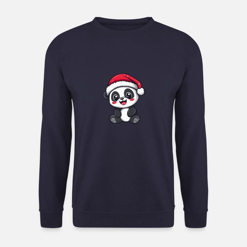 Panda Christmas Cute - Unisex Sweatshirt - navy