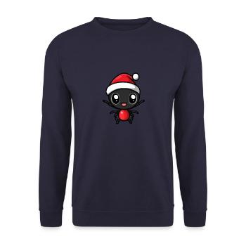 Ant Christmas Cute - Unisex Sweatshirt - navy - Front - Alina (178cm) & Michal (187cm)