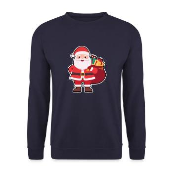 01 Cute Cute Santa Claus Gifts - Unisex Sweatshirt - navy - Front - Alina (178cm) & Michal (187cm)