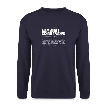 Drôle d’enseignant d’école primaire définition T-Shirt - Sweat-shirt Unisexe - marine - Devant - Alina (178cm) & Michal (187cm)