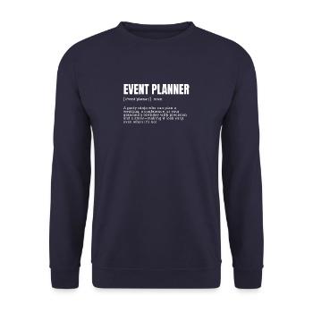 Creative Event Planner Definition T-Shirts - Unisex Pullover - Navy - Vorne - Alina (178cm) & Michal (187cm)