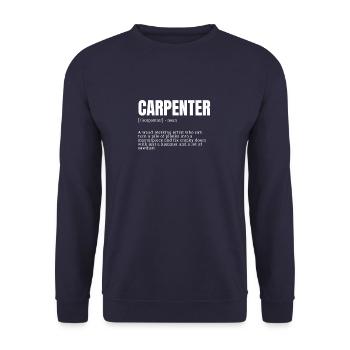 charpentier, travail du bois, art du charpentier, drôle defin - Sweat-shirt Unisexe - marine - Devant - Alina (178cm) & Michal (187cm)