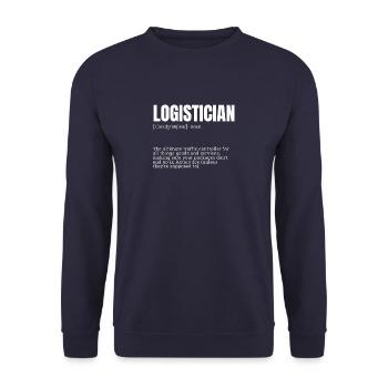 Logistique Contrôleur de la circulation Marchandises Colis Humour - Sweat-shirt Unisexe - marine - Devant - Alina (178cm) & Michal (187cm)