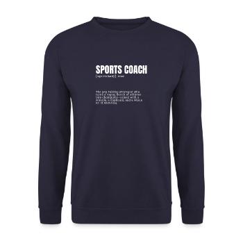 Coach sportif Fun Définition Design - Sweat-shirt Unisexe - marine - Devant - Alina (178cm) & Michal (187cm)