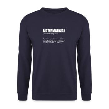 Mathématicien Profession Définition Design Drôle - Sweat-shirt Unisexe - marine - Devant - Alina (178cm) & Michal (187cm)