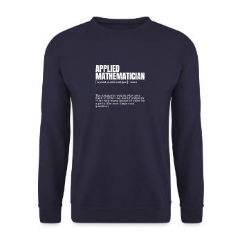 Dictionnaire drôle sur le thème du mathématicien appliqué - Sweat-shirt Unisexe - marine - Devant - Alina (178cm) & Michal (187cm)