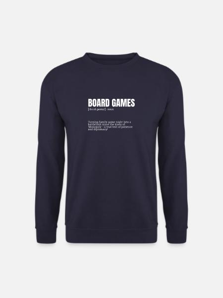 Unique Board Games Print for Indoor Hobbies Defini - Unisex Pullover - Navy