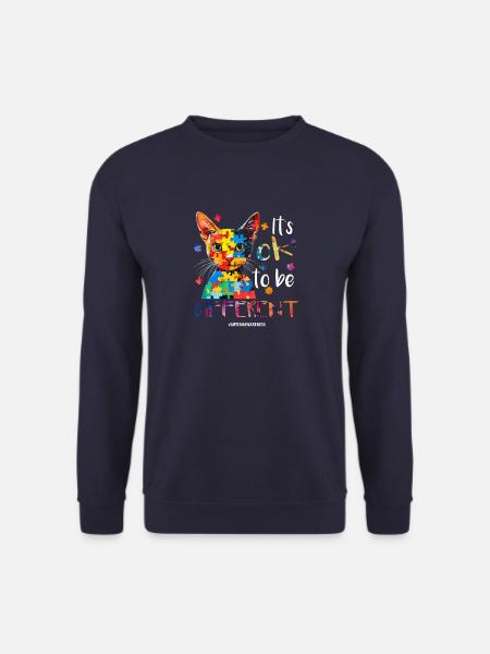 Es ist in ok, anders zu sein – Autismus - Unisex Pullover - Navy