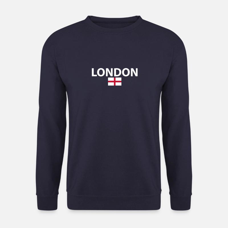 Londres Angleterre Anglais Drapeau Anglais - Sweat-shirt Unisexe - marine
