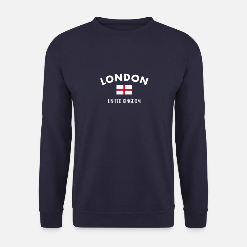 Londres Angleterre Anglais Drapeau Anglais - Sweat-shirt Unisexe - marine