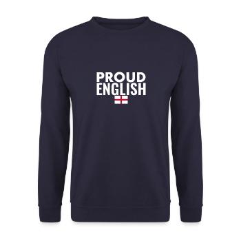 Proud English English Flag England - Unisex Sweatshirt - navy - Front - Alina (178cm) & Michal (187cm)