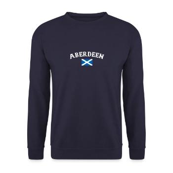 Aberdeen Ecosse Ecosse Drapeau Ecossais Ecosse - Sweat-shirt Unisexe - marine - Devant - Alina (178cm) & Michal (187cm)
