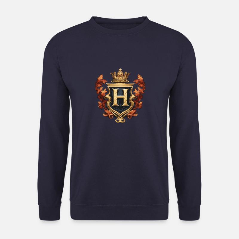 H Buchstabe Logo Krone - Unisex Pullover - Navy