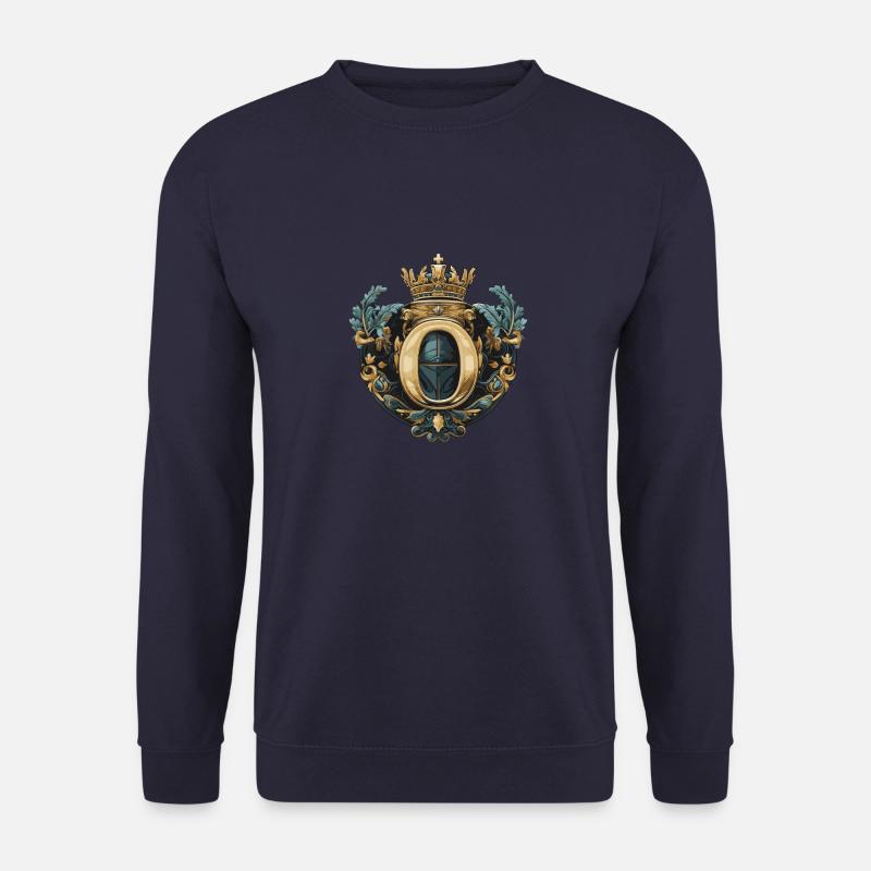 O Buchstabe Logo Krone - Unisex Pullover - Navy