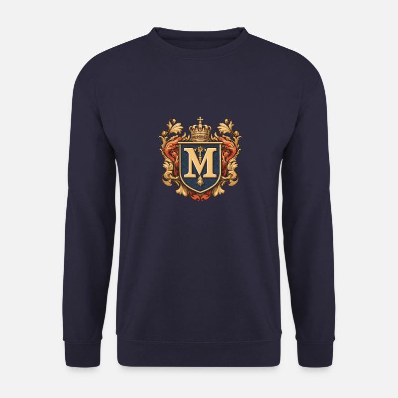 M Buchstabe Logo Krone - Unisex Pullover - Navy