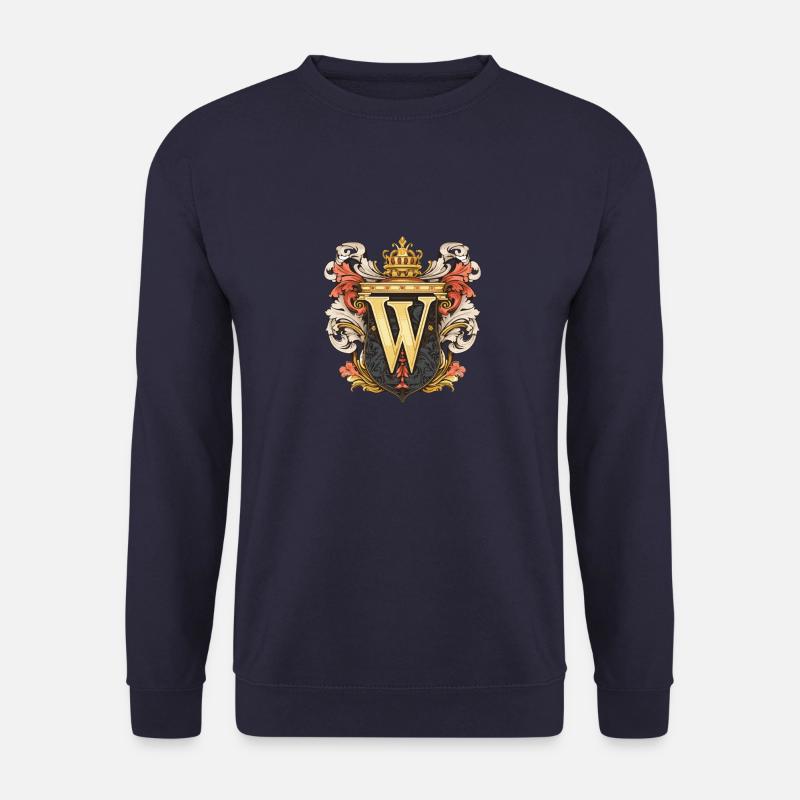 W Buchstabe Logo Krone - Unisex Pullover - Navy