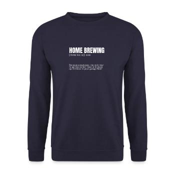 Home Brewing Funny Definition Indoor Hobbies - Unisex Sweatshirt - navy - Front - Alina (178cm) & Michal (187cm)