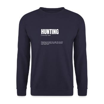 Chasse amusante Poursuivre des animaux à travers les bois - Sweat-shirt Unisexe - marine - Devant - Alina (178cm) & Michal (187cm)