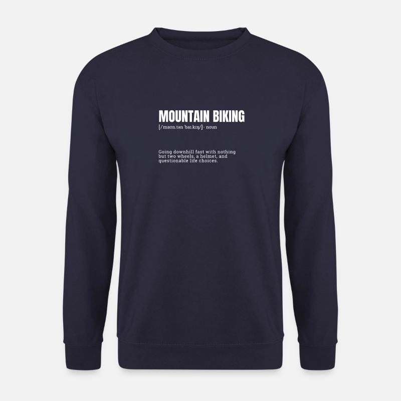 Funny Mountain Biking Definition - Unisex Sweatshirt - navy