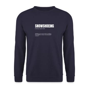 Passe-temps amusant en raquettes - Sweat-shirt Unisexe - marine - Devant - Alina (178cm) & Michal (187cm)