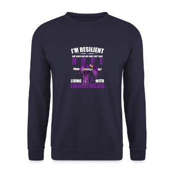 Je suis résilient, mais certains jours, mon - Sweat-shirt Unisexe - marine - Devant - Alina (178cm) & Michal (187cm)